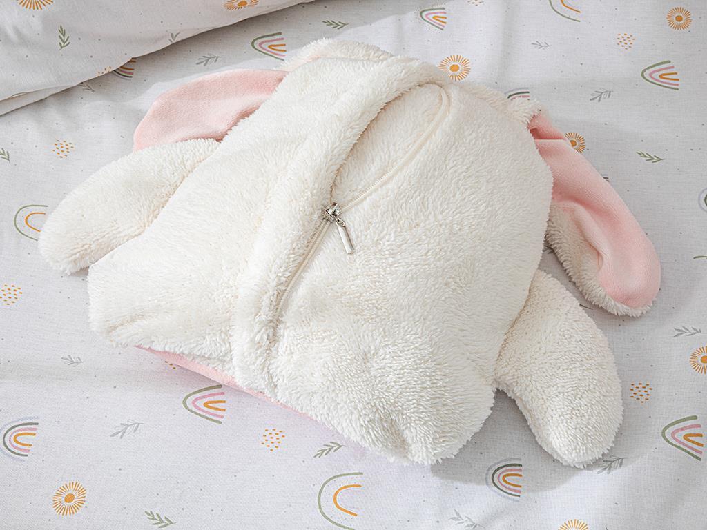 Rabbit Polyestere Baby Blanket Baby Blanket 80x110 cm Ecru