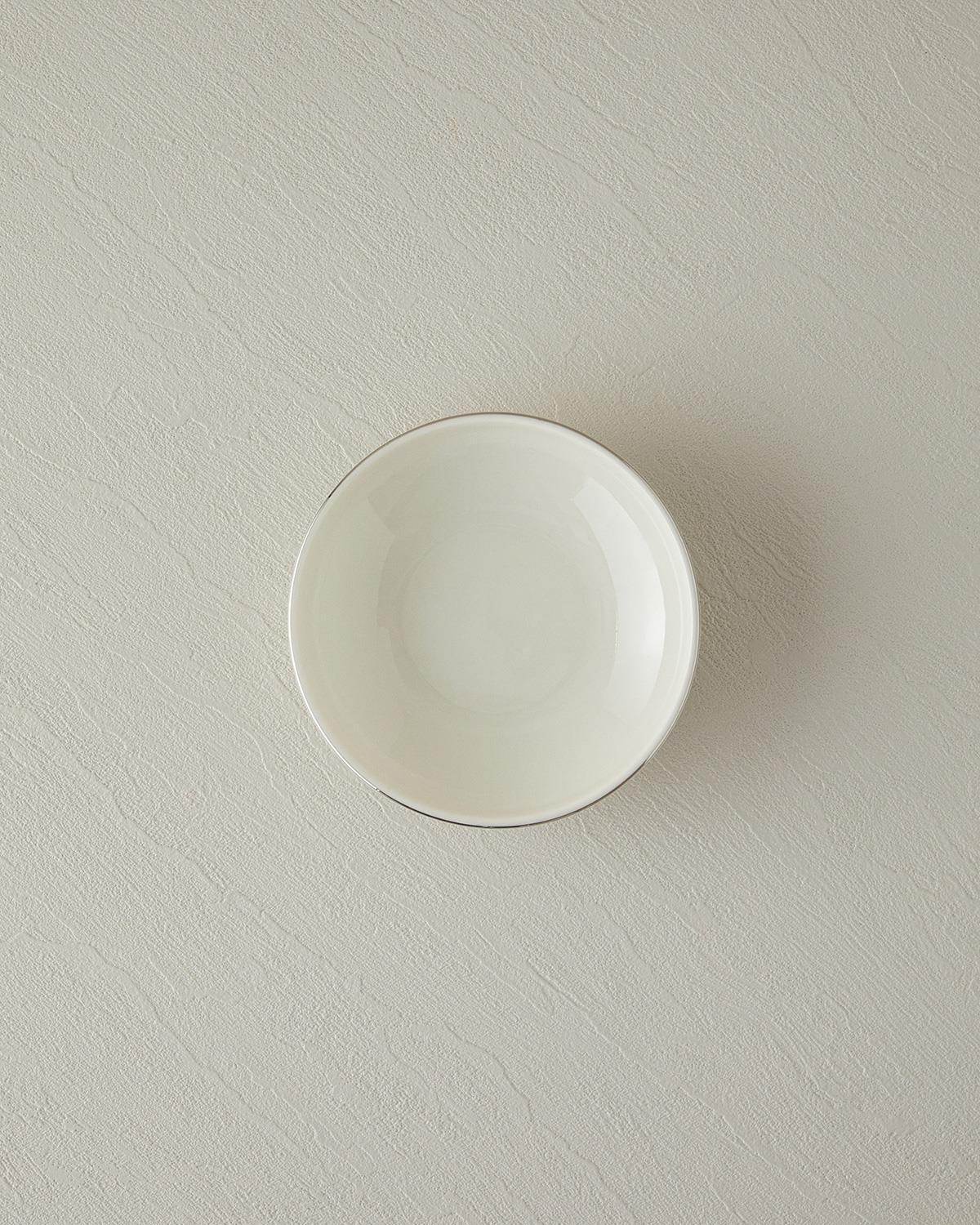 Torino Porcelain Bowl 15 cm Silver.