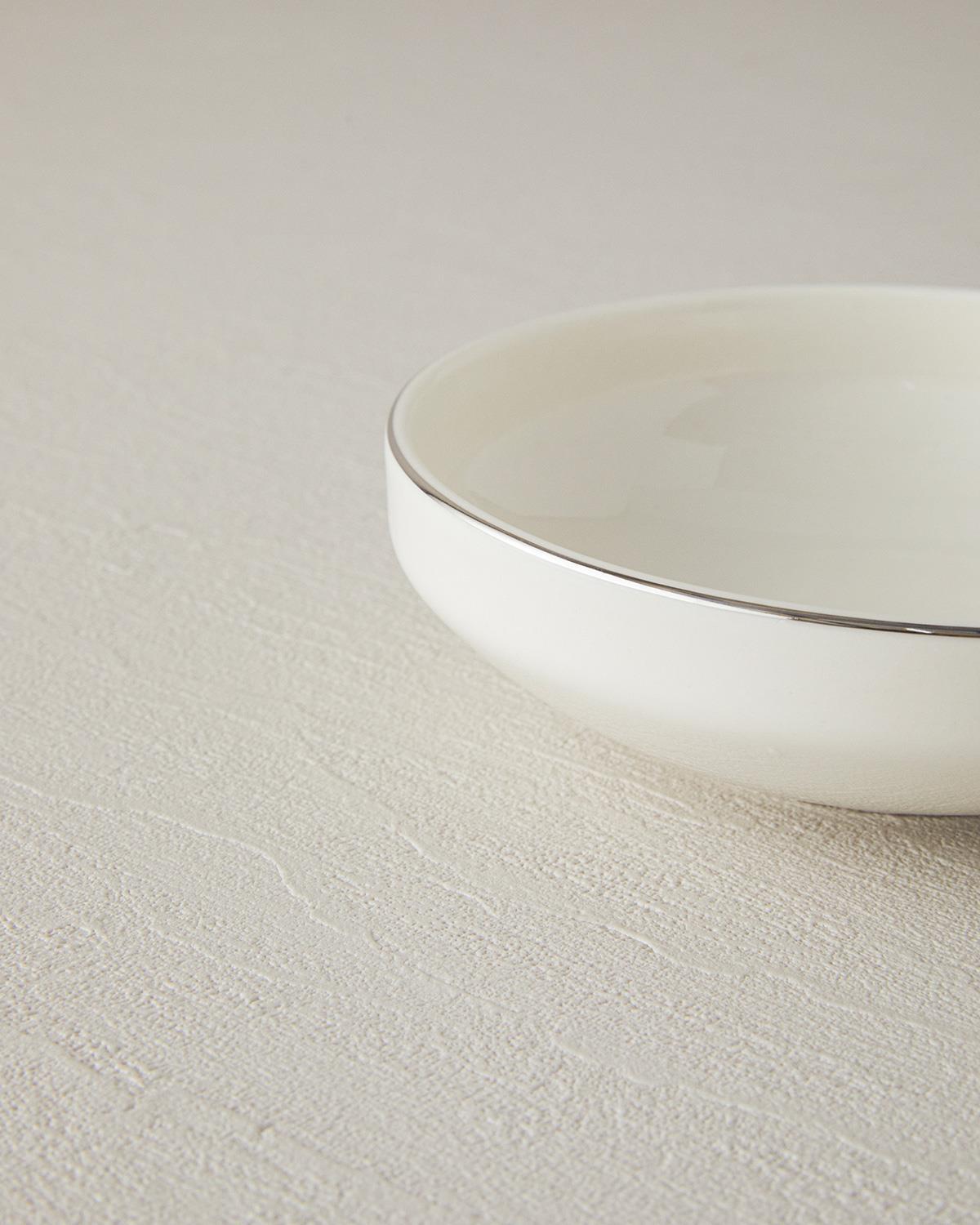 Torino Porcelain Bowl 15 cm Silver.