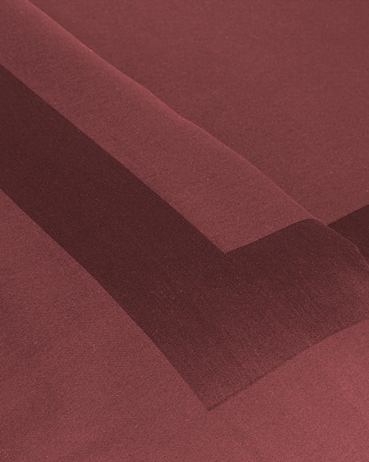 Vivian Framed Cotton Satin Double 4 Pillows Duvet Cover Set 200x220 cm Damson