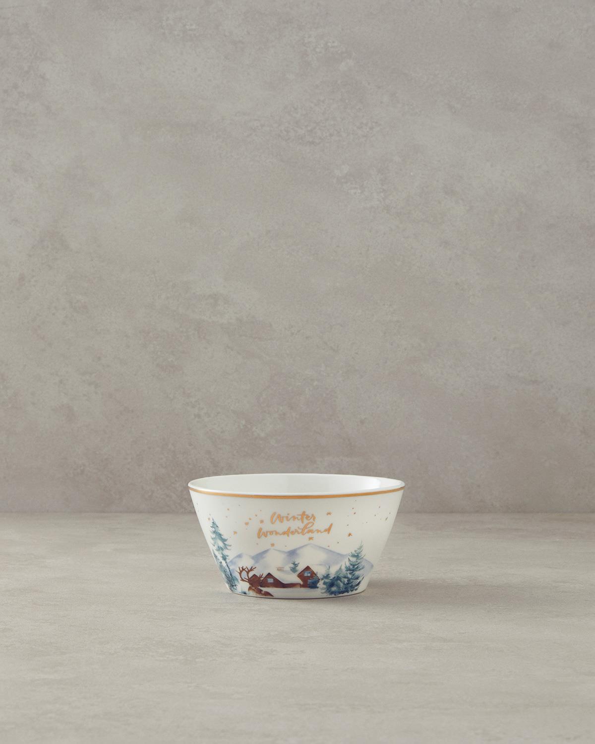 New Bone China Bowl 14 cm Gold