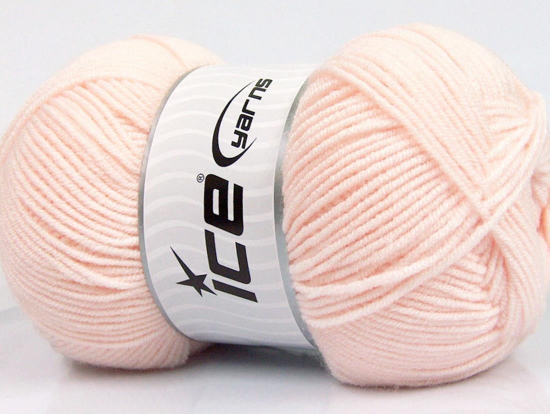 Lot of 4 x 100gr Skeins Ice Yarns BAMBOO SOFT FINE (50% Bamboo) Yarn Light Salmon