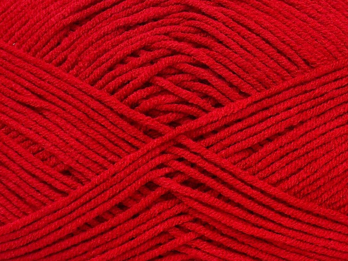 Lot of 8 Skeins Ice Yarns LORENA BAMBOO (50% Bamboo) Hand Knitting Yarn Red
