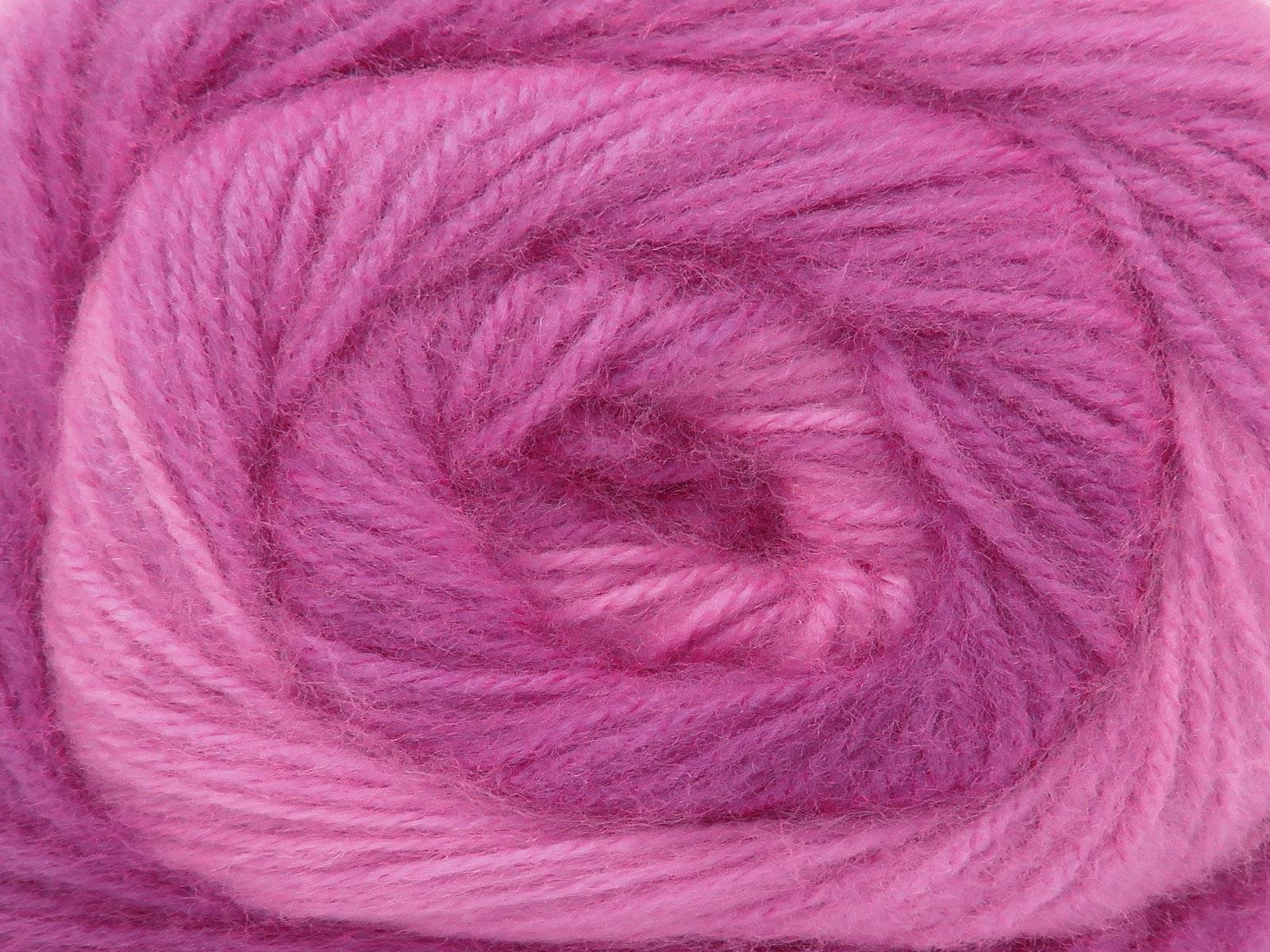 Lot of 4 x 100gr Skeins Ice Yarns SHAGGY Hand Knitting Yarn Light Pink Shades