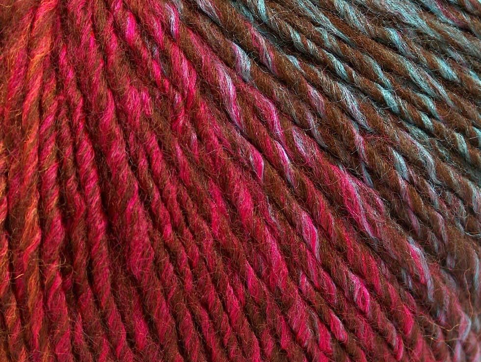 Lot of 8 Skeins Ice Yarns ROSETO (30% Wool) Yarn Fuchsia Gold Brown Blue Green