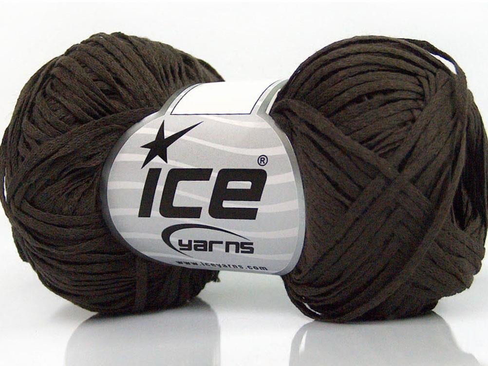 Lot of 8 Skeins Ice Yarns VIOLINO Hand Knitting Yarn Dark Brown