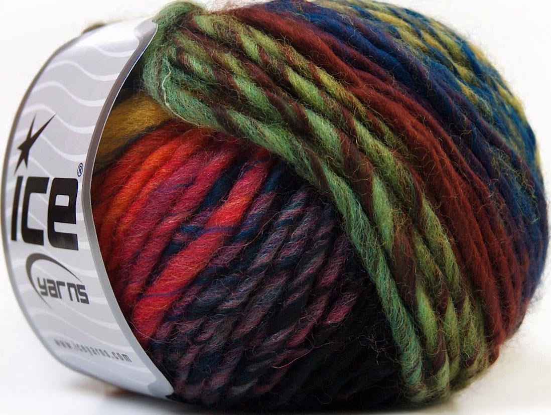Vivid Wool Black, Blue, Orange, Fuchsia, Green Shades