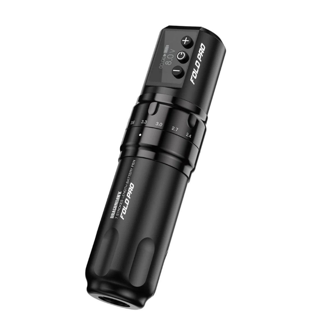 Mast Fold Pro Tek Batarya Ayarlanabilir Stroke Kablosuz Pen Dövme Makinesi Siyah