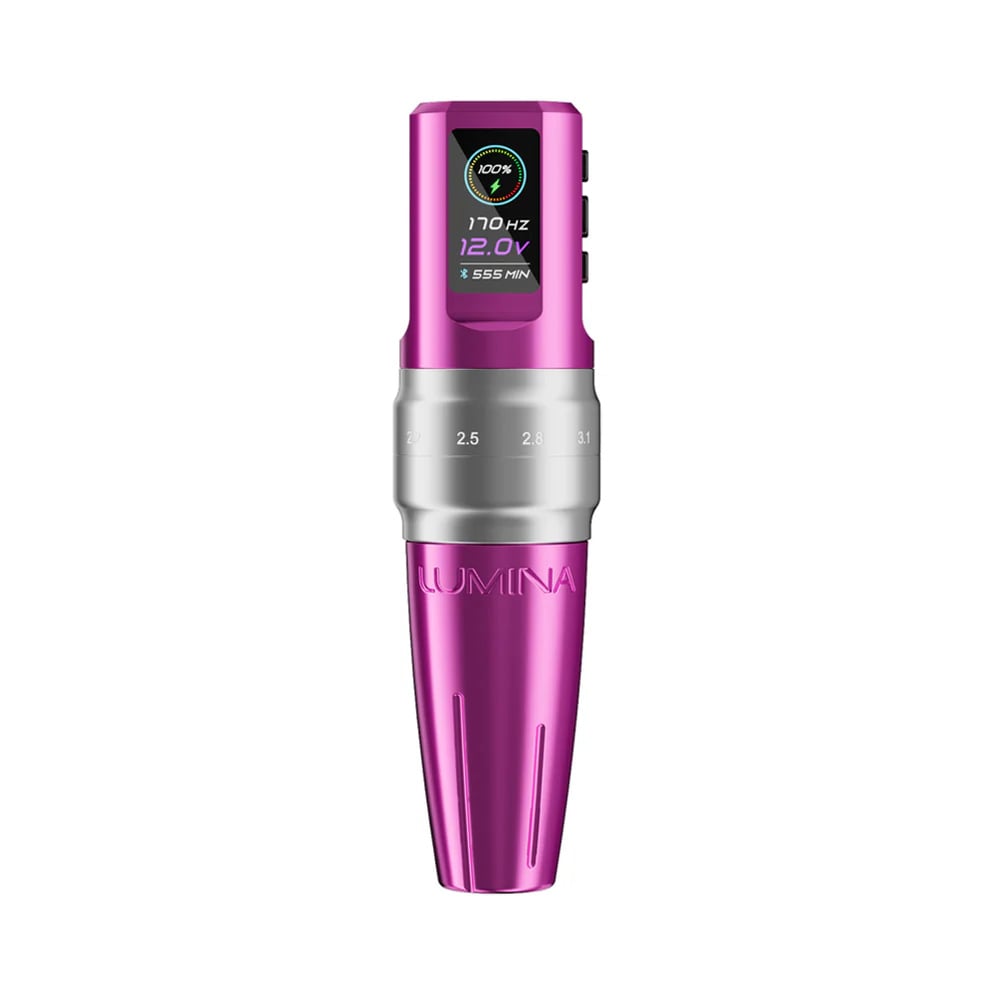 EZ P3 Pro Lumina Fushia Wireless Battery Adjustable Stroke Tattoo Machine