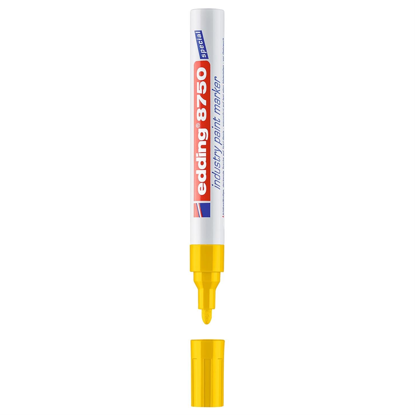Edding 8750 Tam Örtu¨cu¨ Endu¨stri Kalemi, Sarı