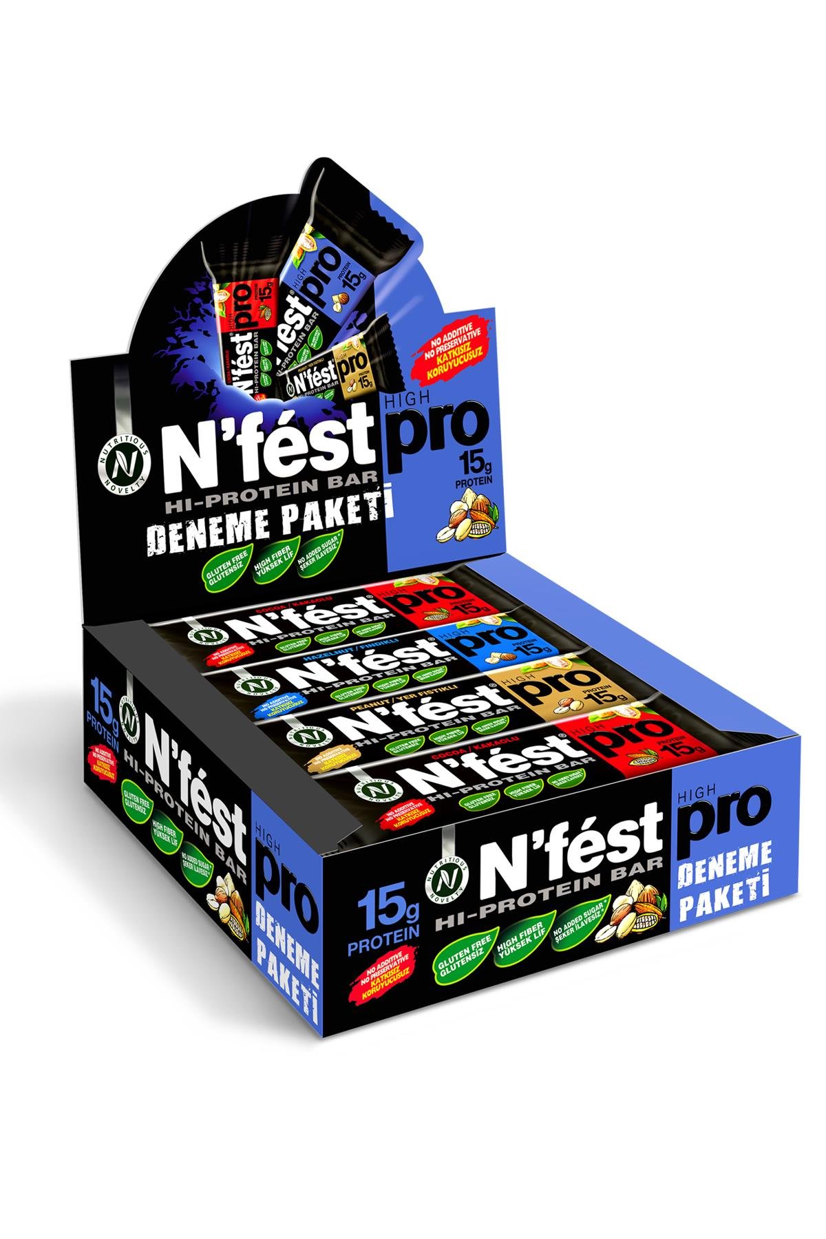 Yüksek Protein Bar Deneme Paketi 50g x 12 Adet 