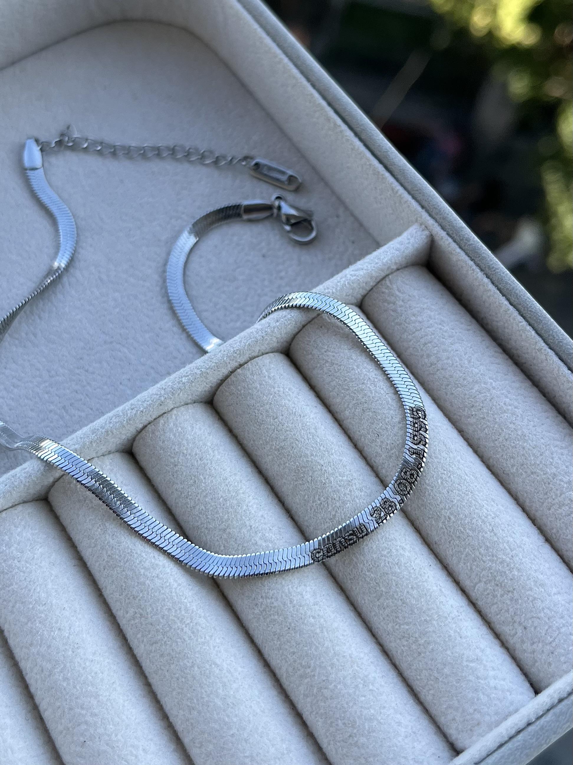 İtalyan Zinciri Kolye Silver (İsim,Kelime,Tarih Yazdırılabilir)