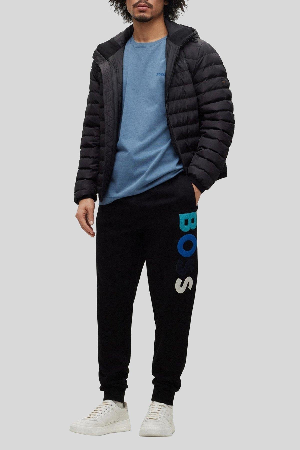 Boss Regular Fit Cepli Jogger Erkek Pantolon Siyah