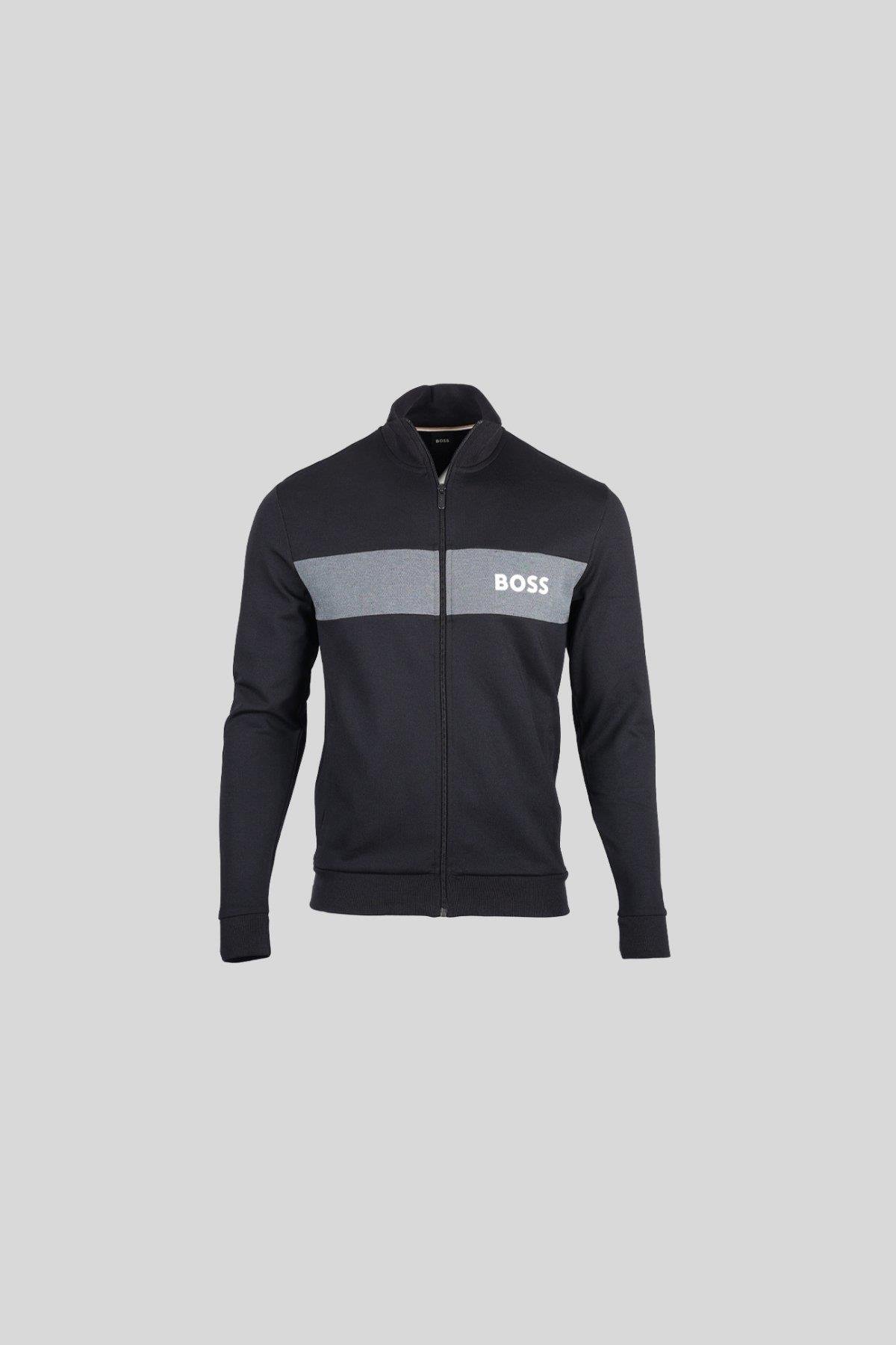 Boss Regular Fit Dik Yaka Erkek Spor Ceket Siyah