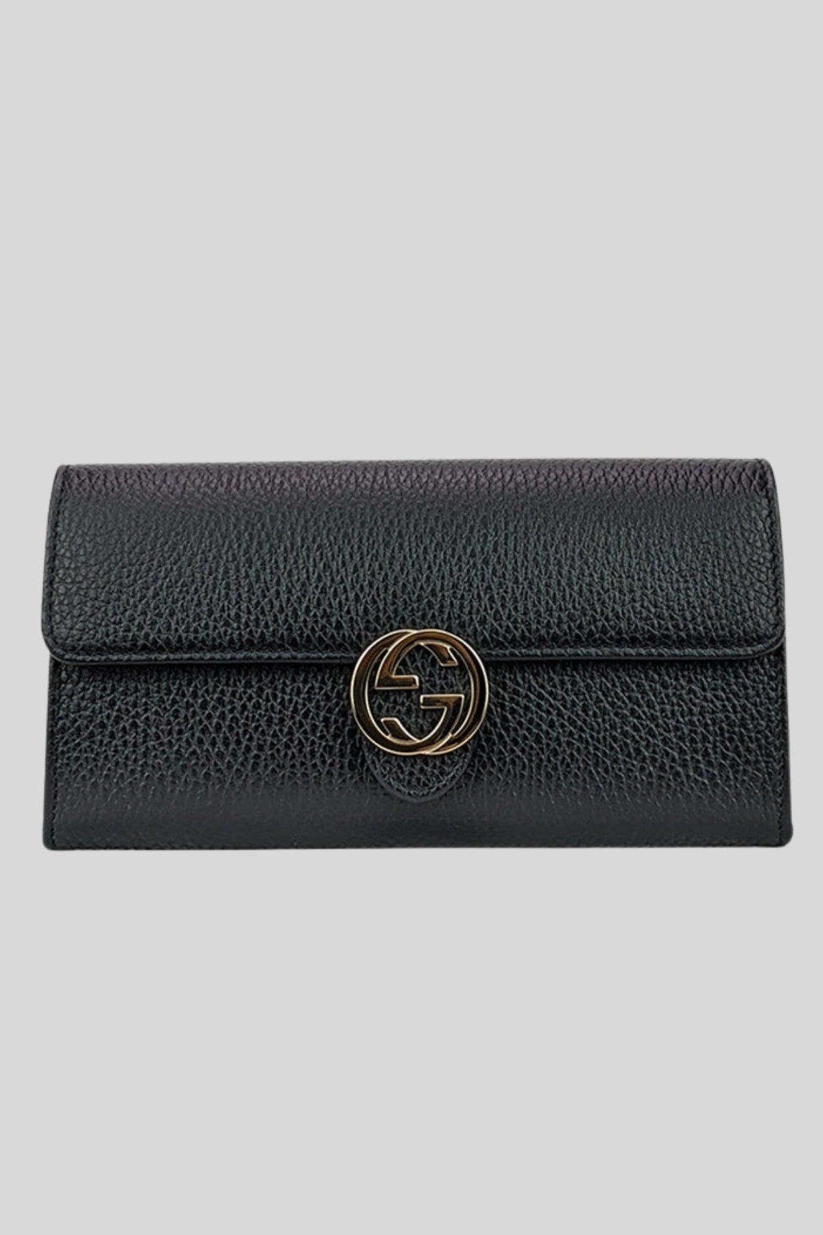 Gucci Kadın Icon GG Kilitli Cüzdan Siyah