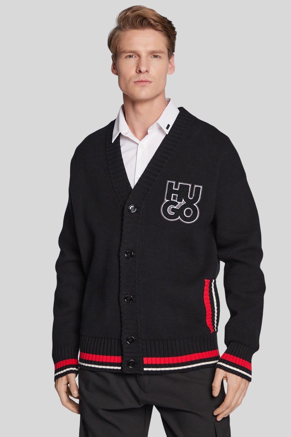 Hugo Erkek Oversize Hırka Siyah