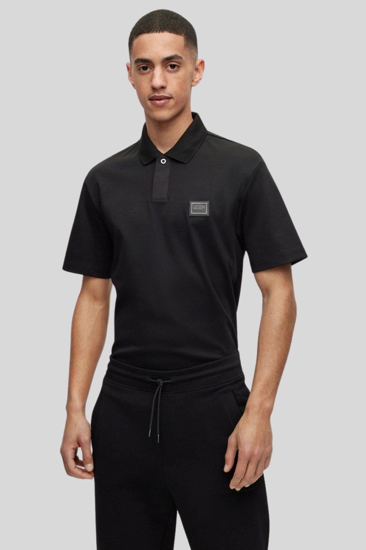 Hugo Regular Fit Erkek Polo T-Shirt Siyah