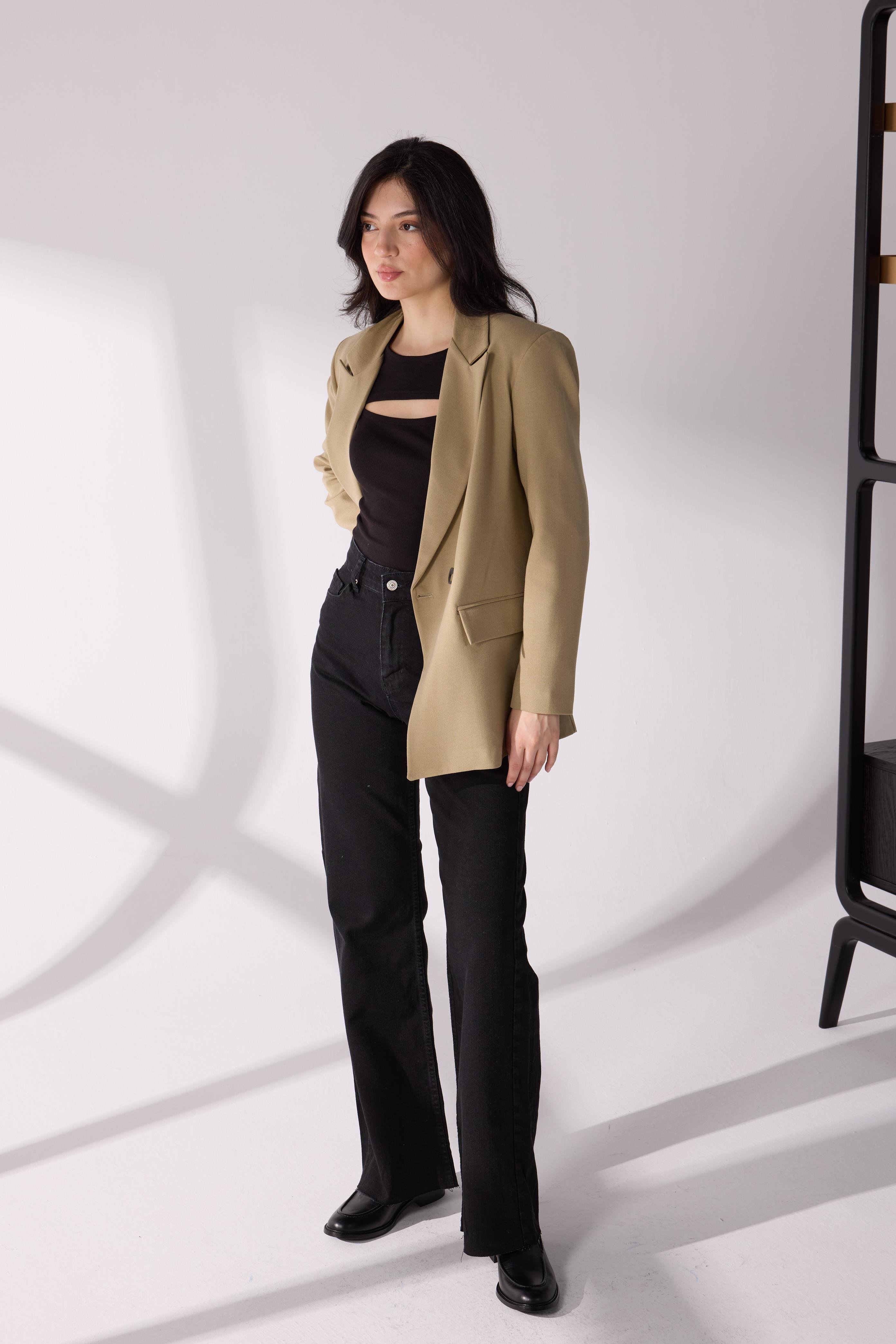 Kruvaze  Blazer Yeşil