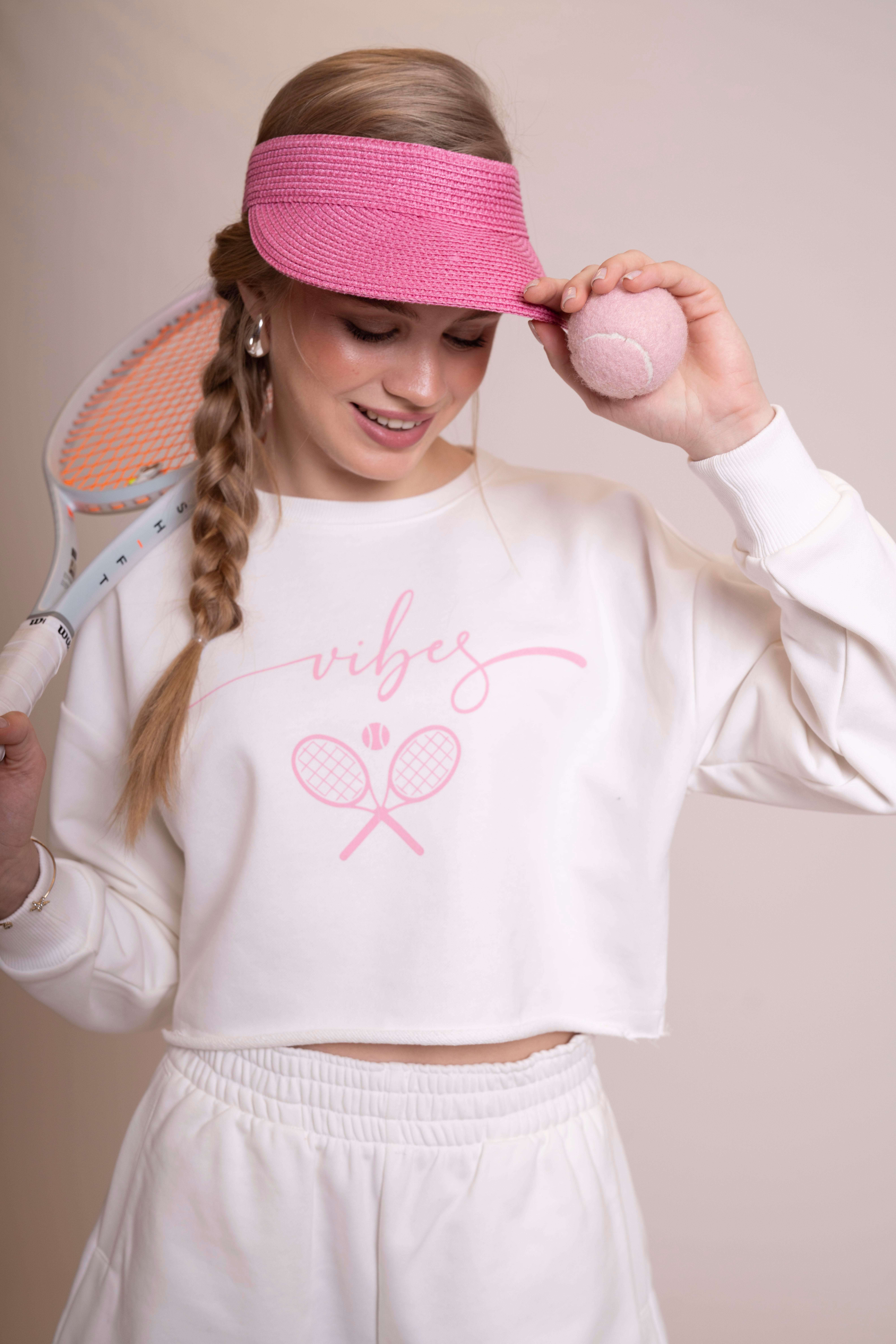 AFLOOW Delicate Kadın Ecru Oversize Crop Sweatshirt - 