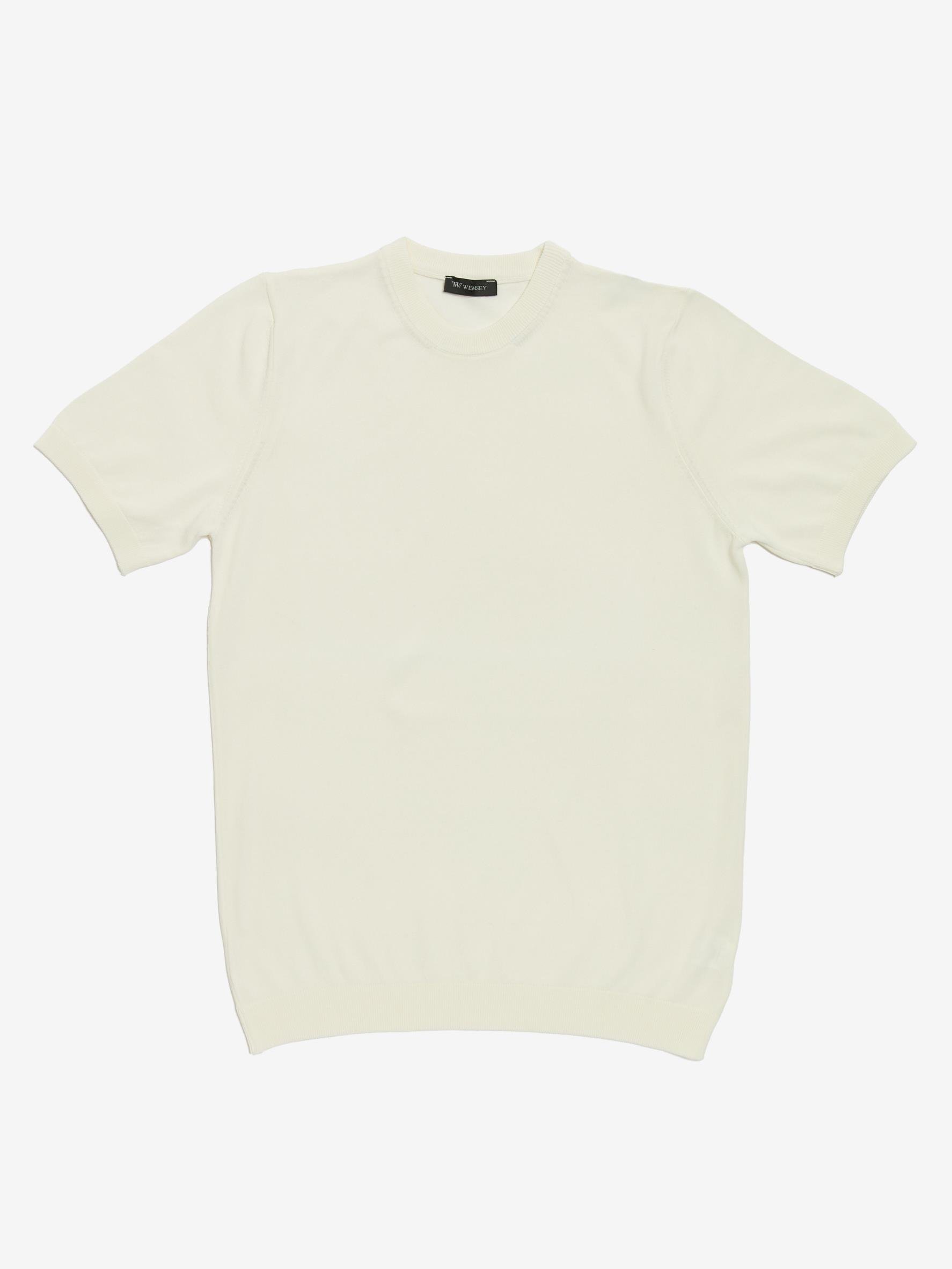 Beyaz Rayon Kumaş Basic Tsihrt