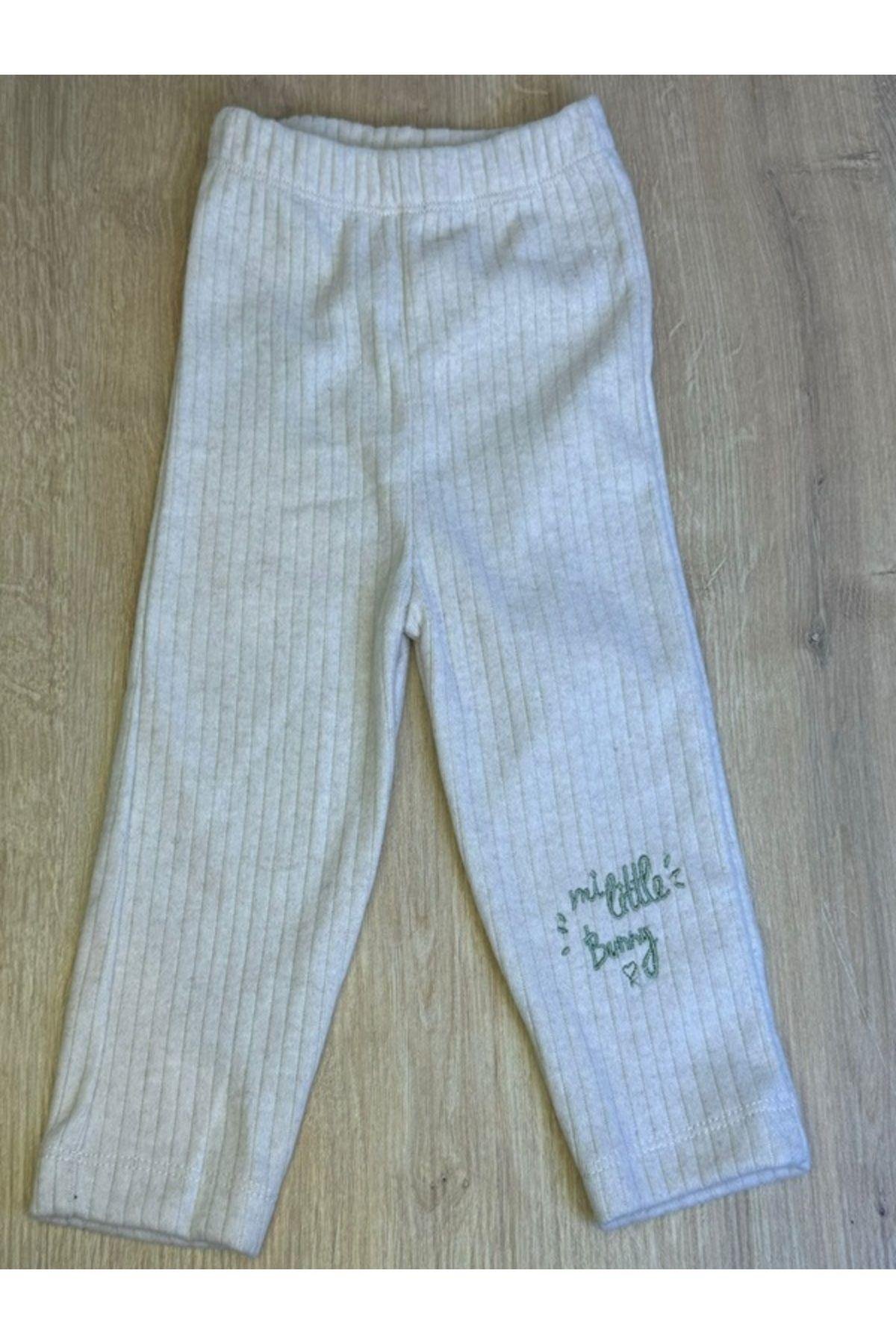 3Lü Kız Bebek Çocuk İçi Polarlı Ceket 2 İplik Sweatshirt Ve Pantalon Takım
