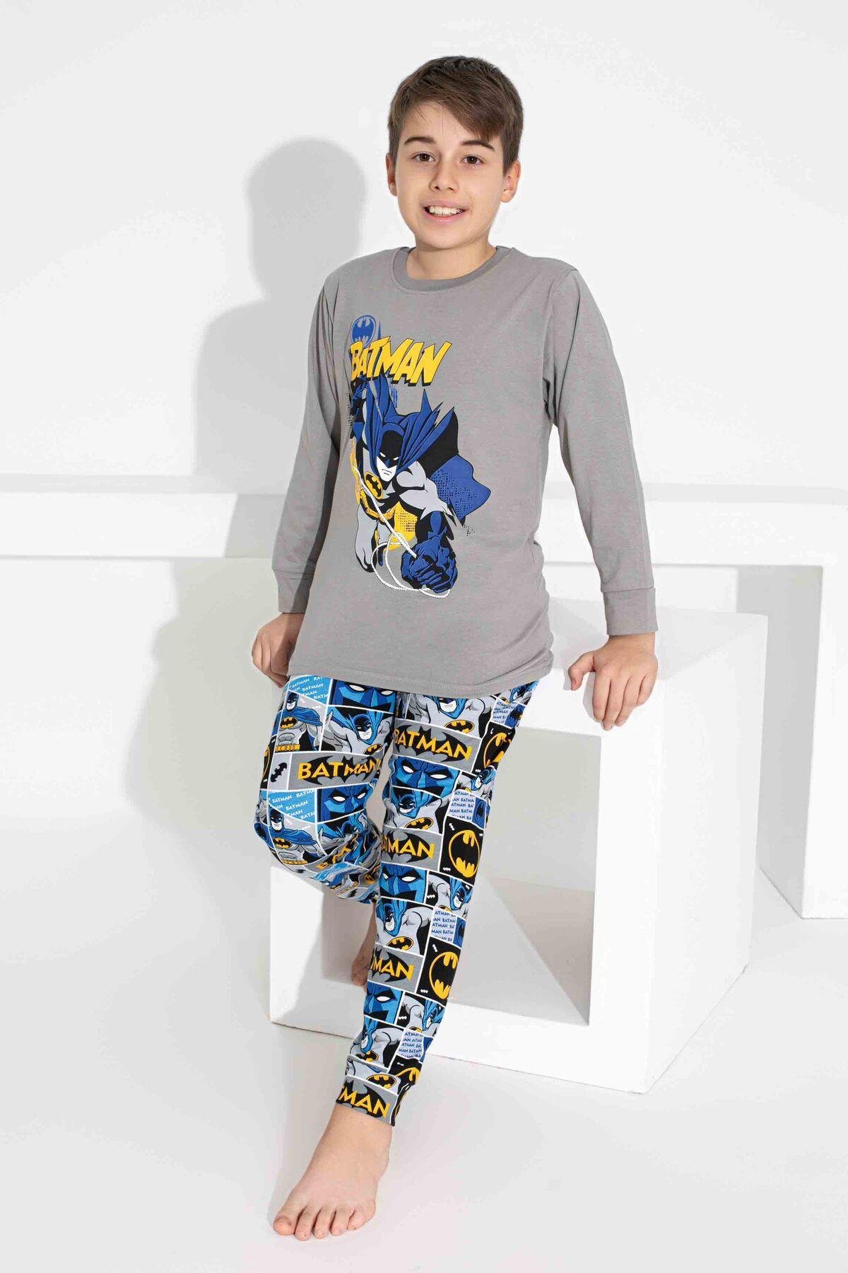 Erkek Çocuk Desenli Uzun Kollu Pijama Takımı