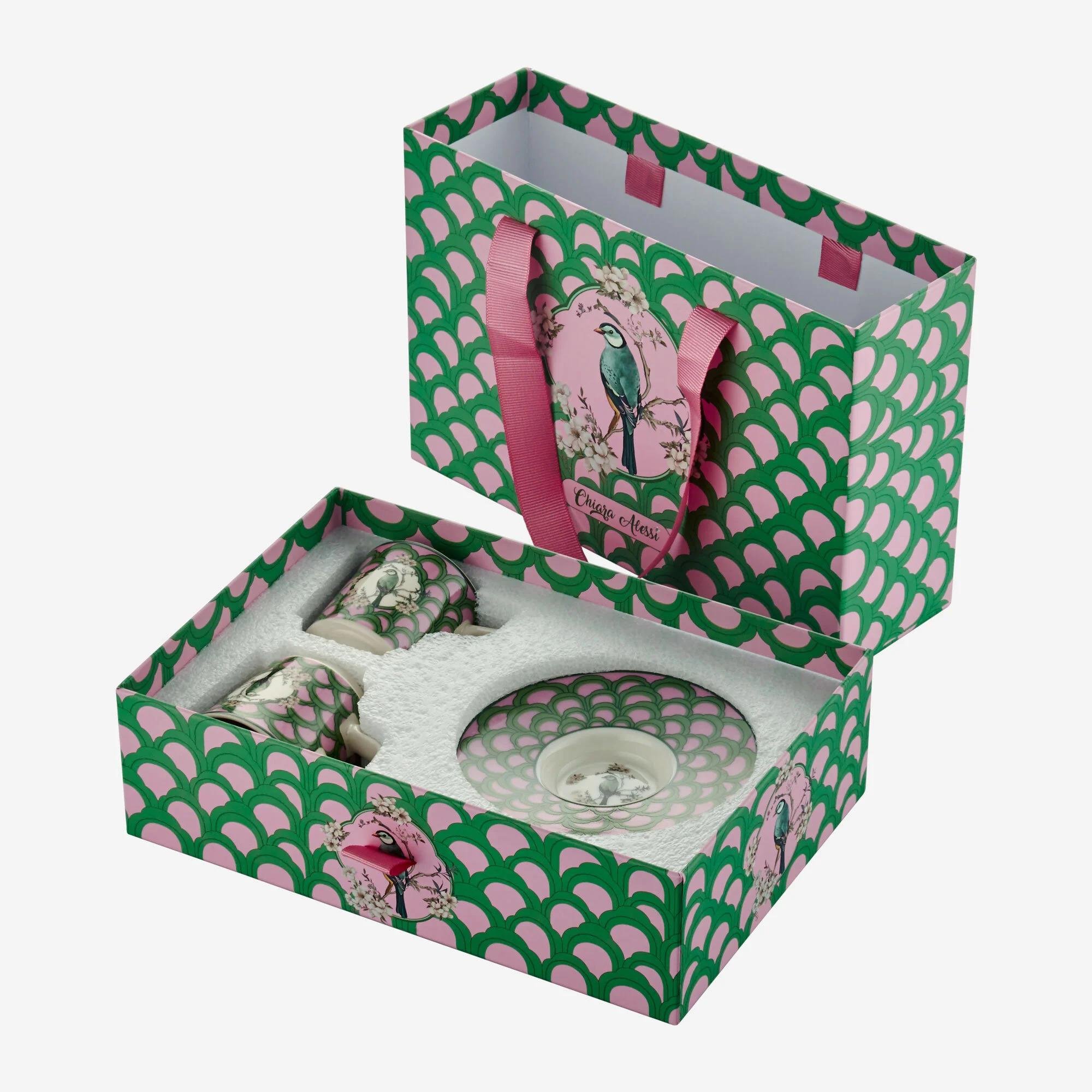 Yeşil Porselen Kahve Fincan Seti 120 Ml Allure Collection by Chiara Alessi
