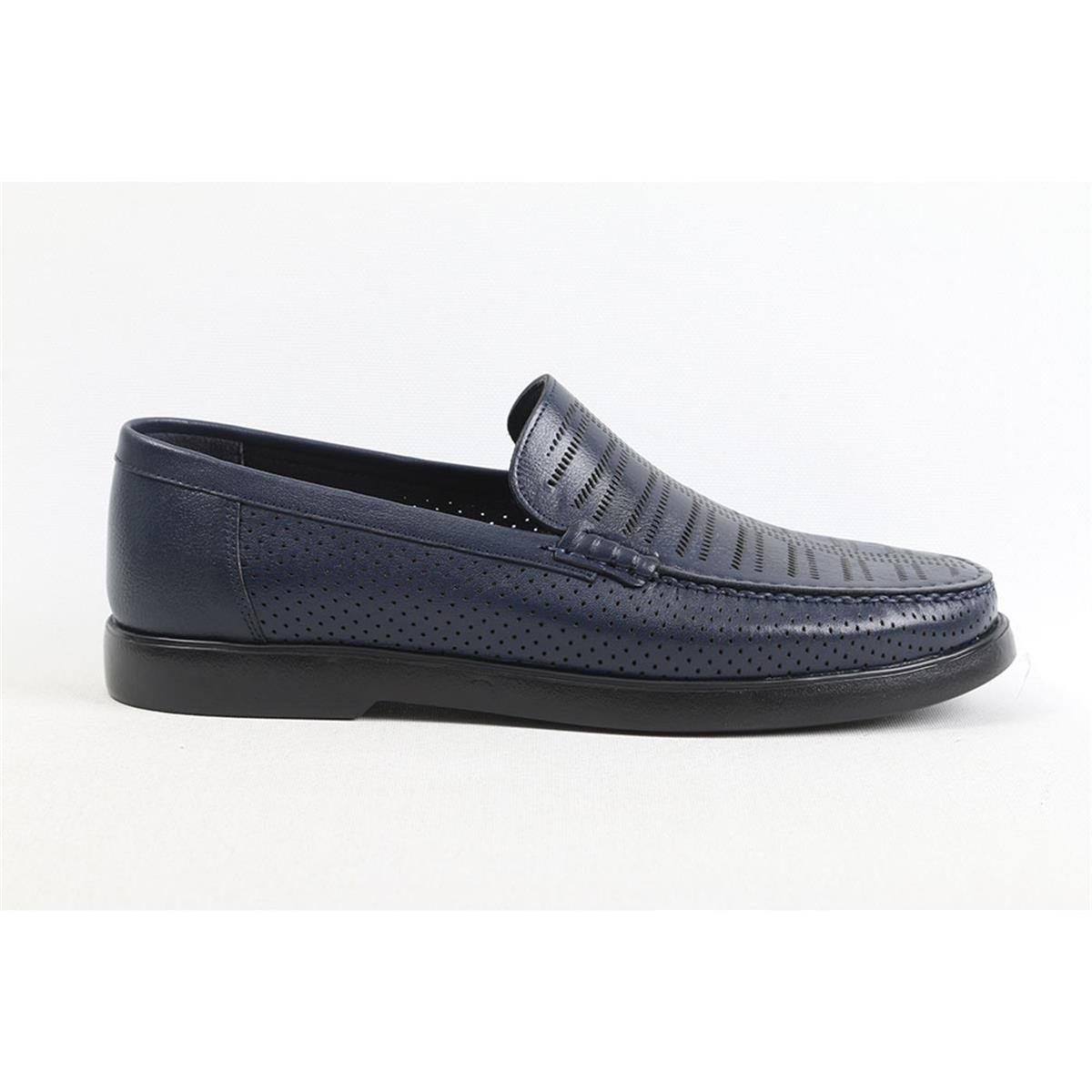 ULUS 1001 DELİKLİ LACİVERT LOAFER AYAKKABI