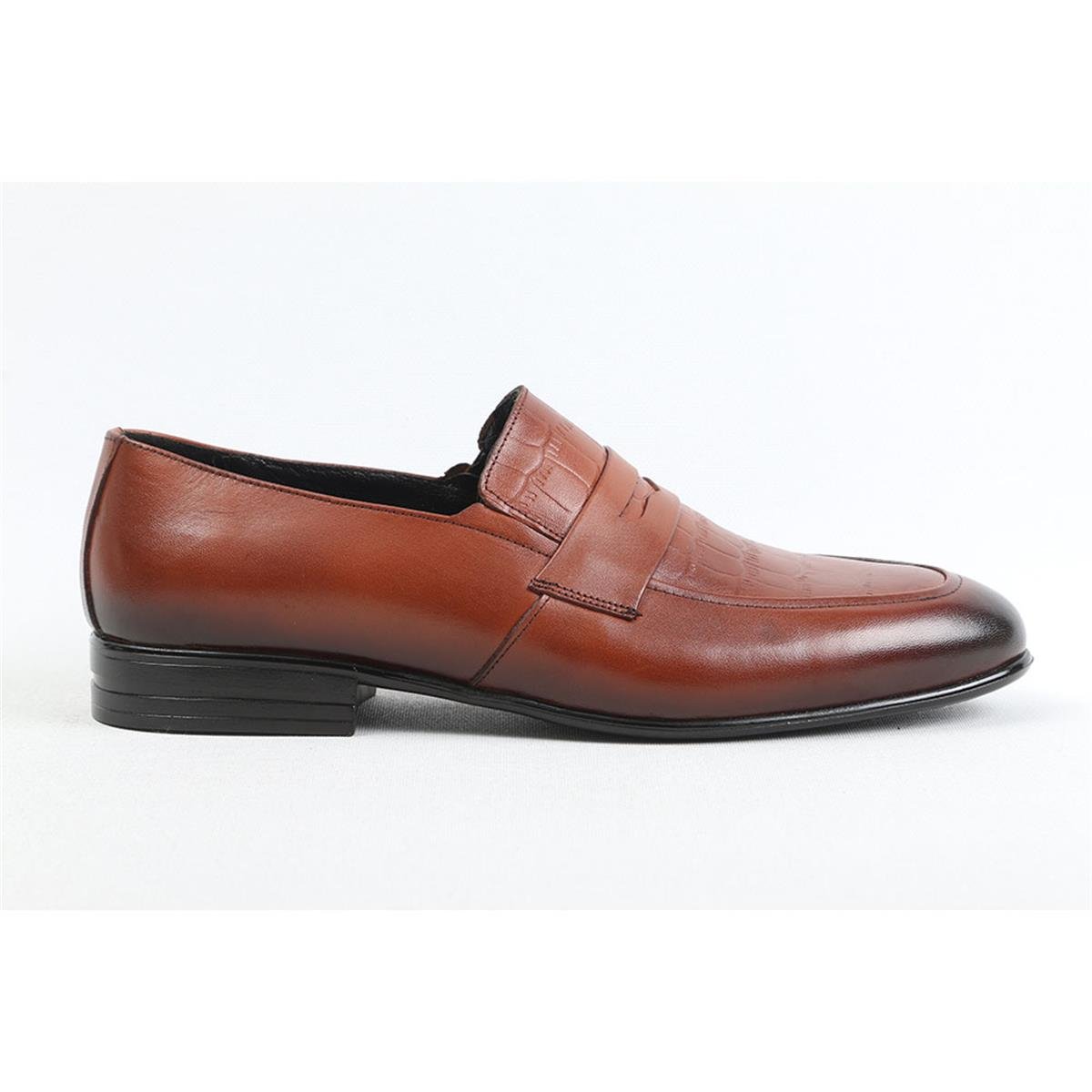 ULUS 418-2 CROCO BASKILI TABA KLASİK AYAKKABI---bn