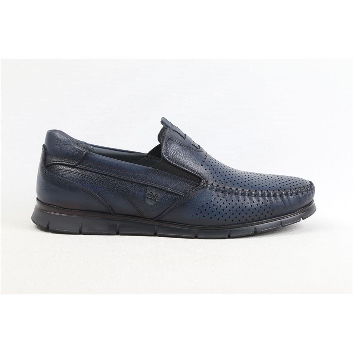 ULUS 82 DELİKLİ LACİVERT LOAFER AYAKKABI