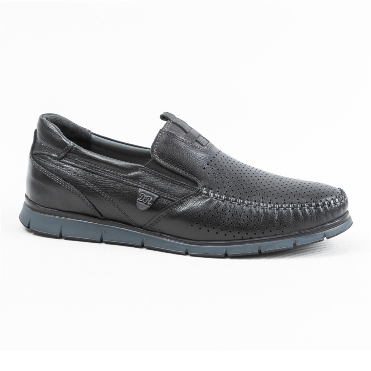 Ulus 82 Delikli Siyah Loafer Ayakkabı