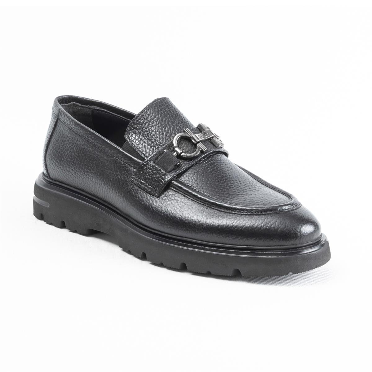 Ulus E-24 Tokalı Siyah Eva Loafer Erkek Ayakkabı