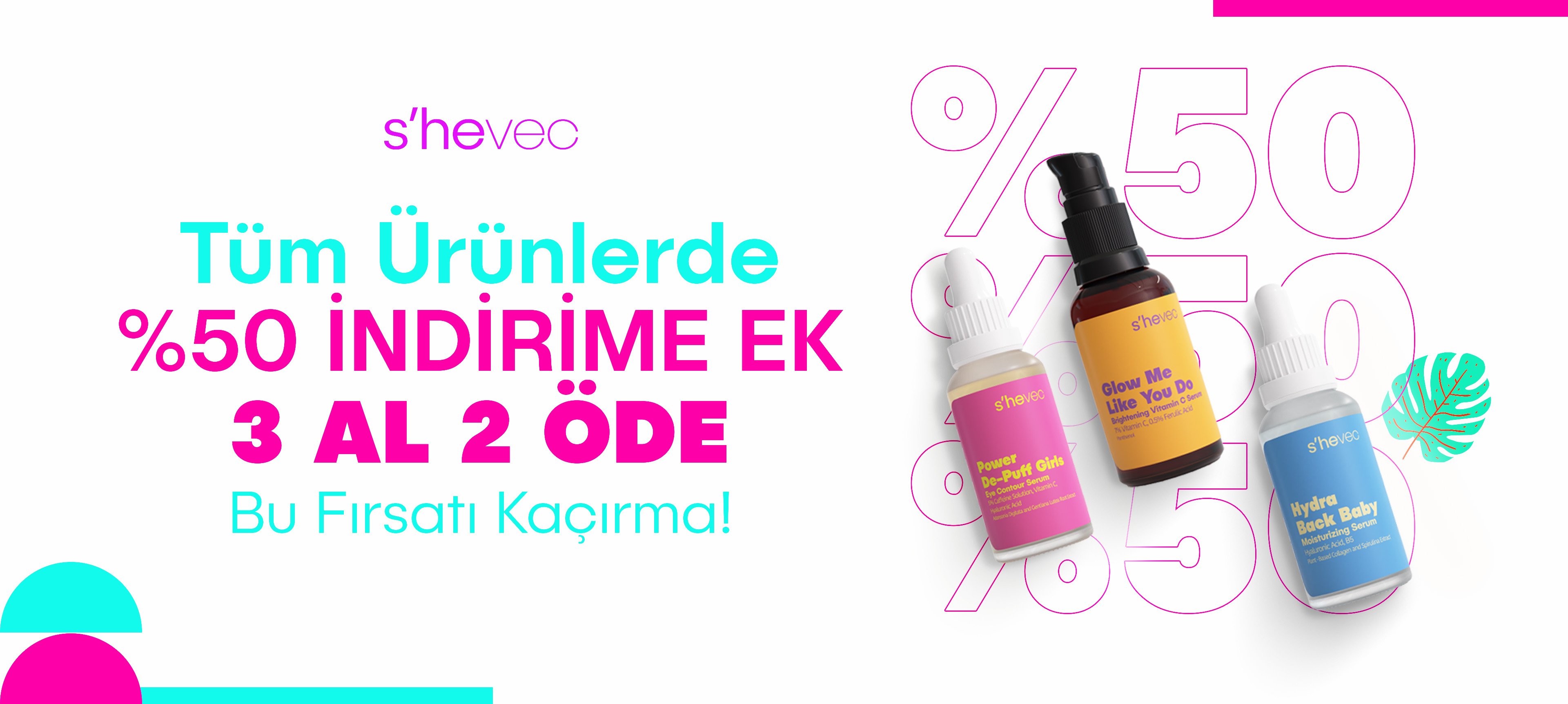 Tüm Ürünlerde %50 İndirime Ek 3 Al 2 Öde