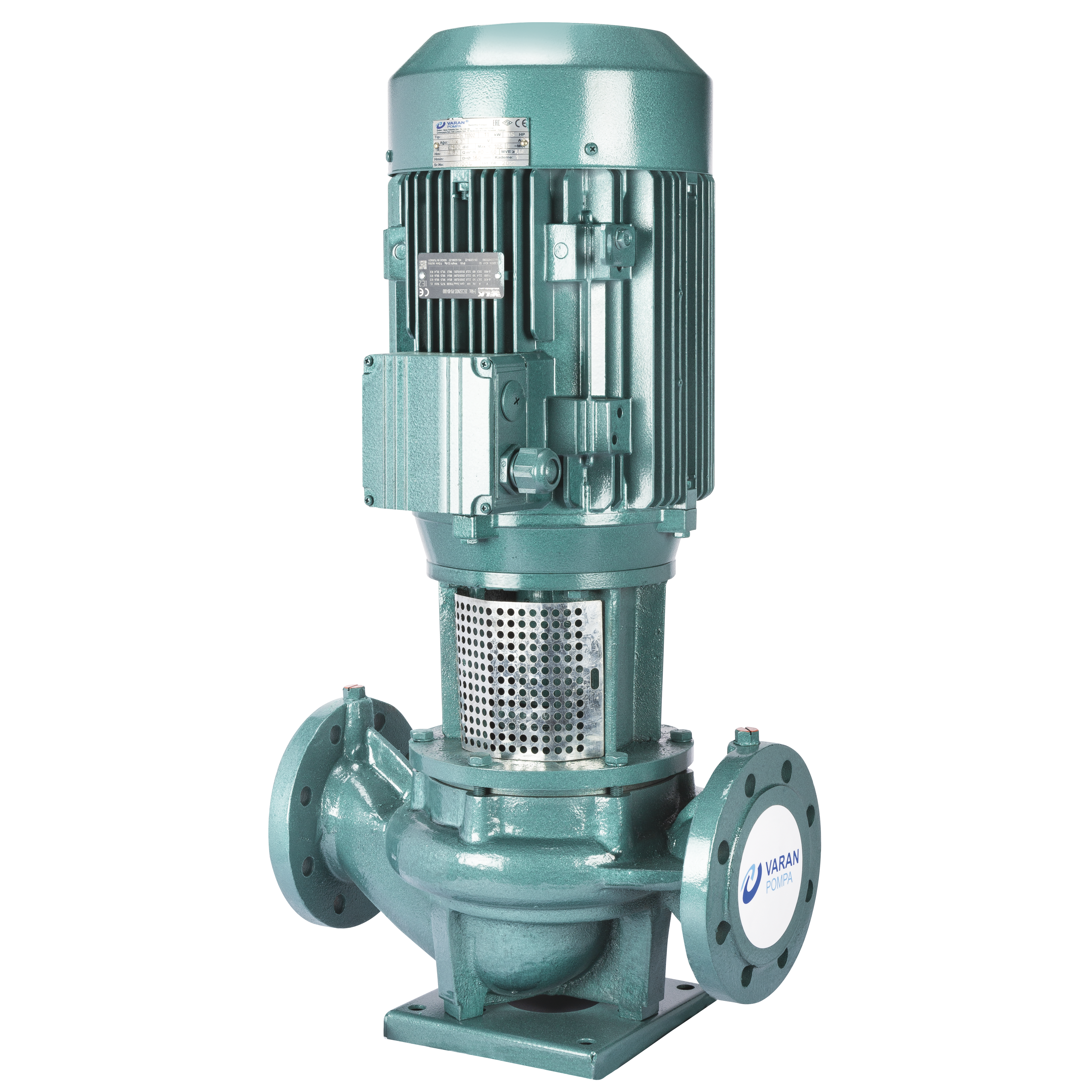 Varan CES-I 40-13-03002 Pik Döküm / İn-line (Hat Tipi) Endüstriyel Dik Milli Santrifüj Pompa (4 HP / 3 kW) 30 mSS / 25 m3/h
