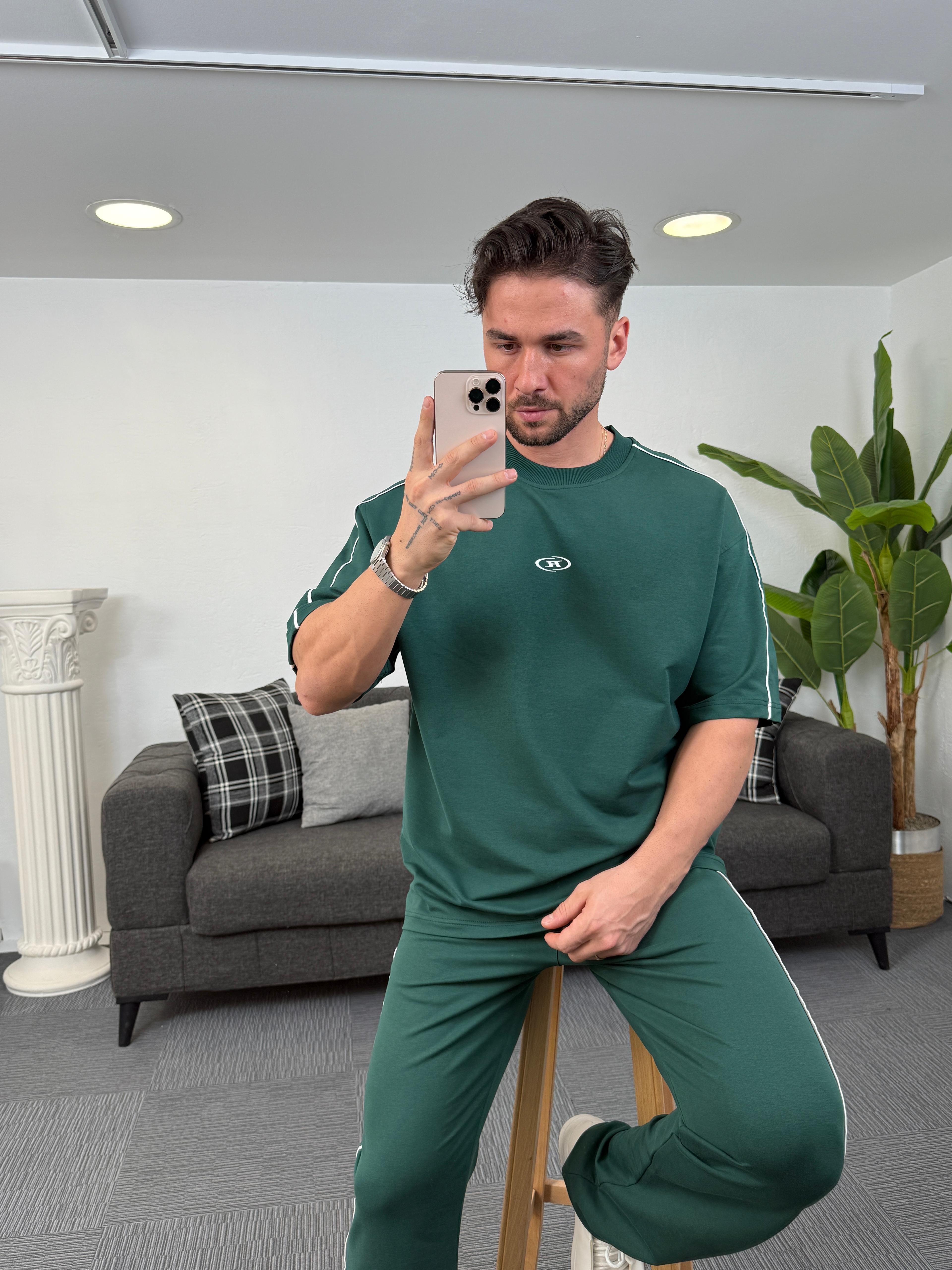 Yeşil 2 İplik RL Oversize Tshirt