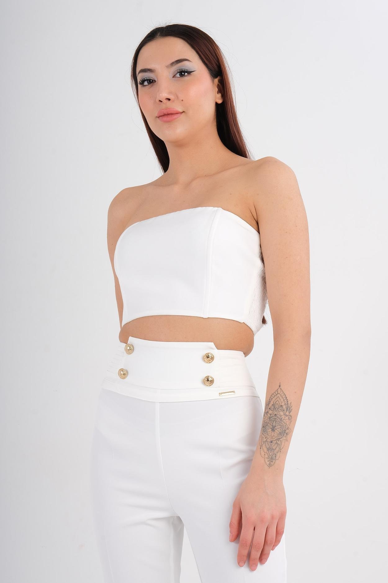 Excuse Casual Bustier White