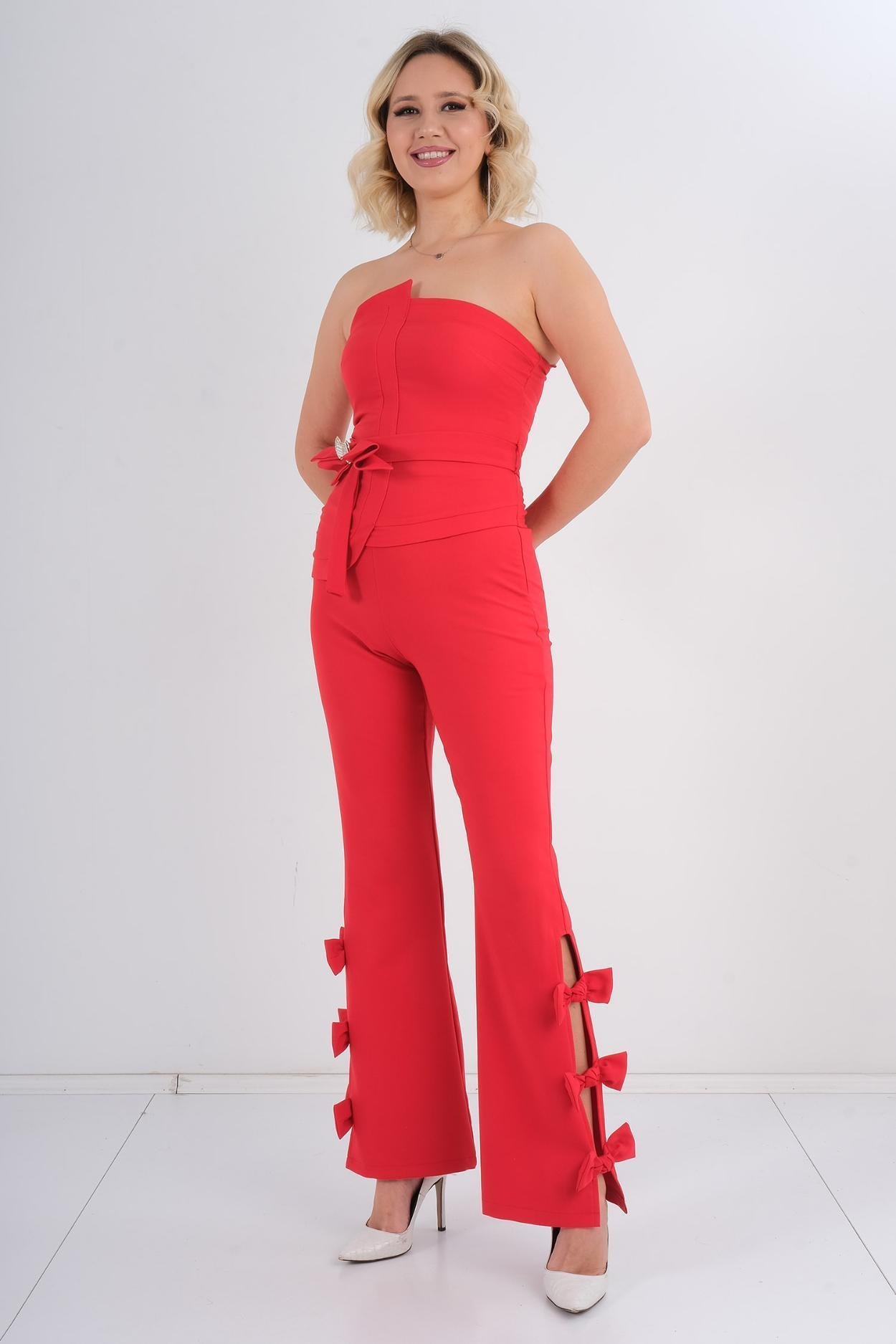 Lila Rose Günlük Giyim Pantolon Kırmızı