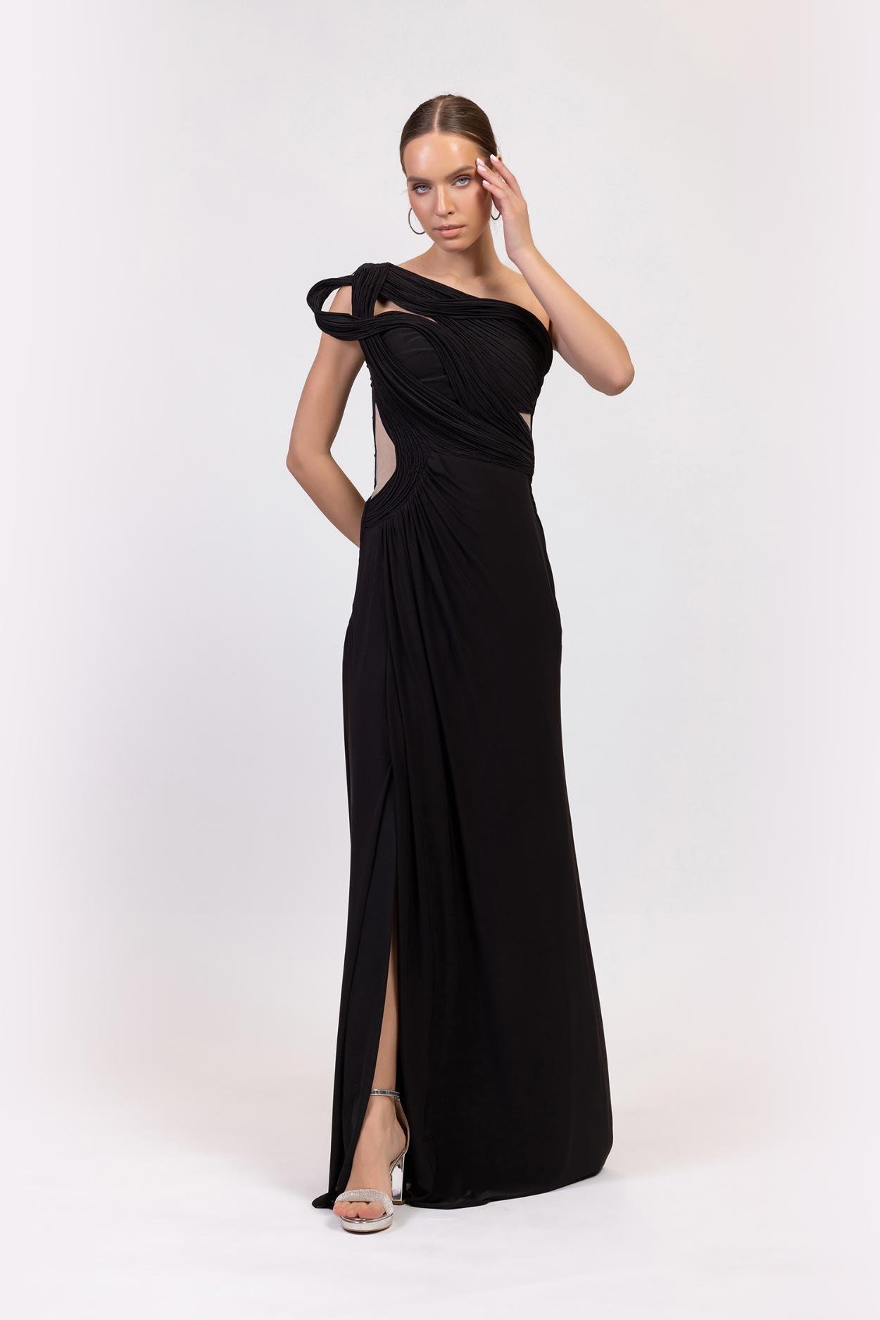 Odrella Night Wear Night Dress Black