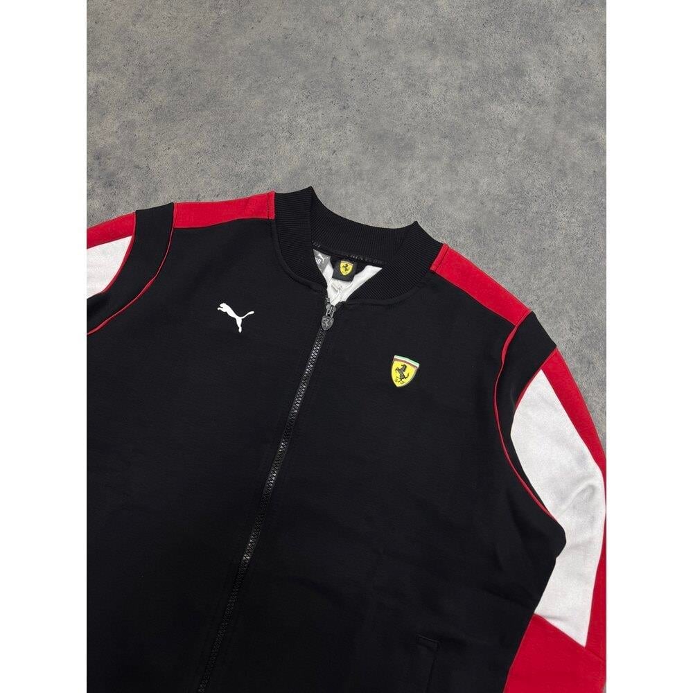 [PM-FH02] Ferrari Basic Hırka | Siyah/Kırmızı/Beyaz