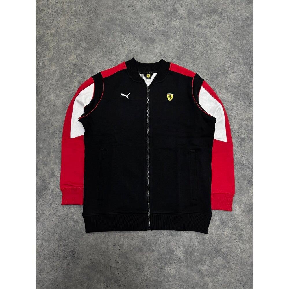 [PM-FH02] Ferrari Basic Hırka | Siyah/Kırmızı/Beyaz