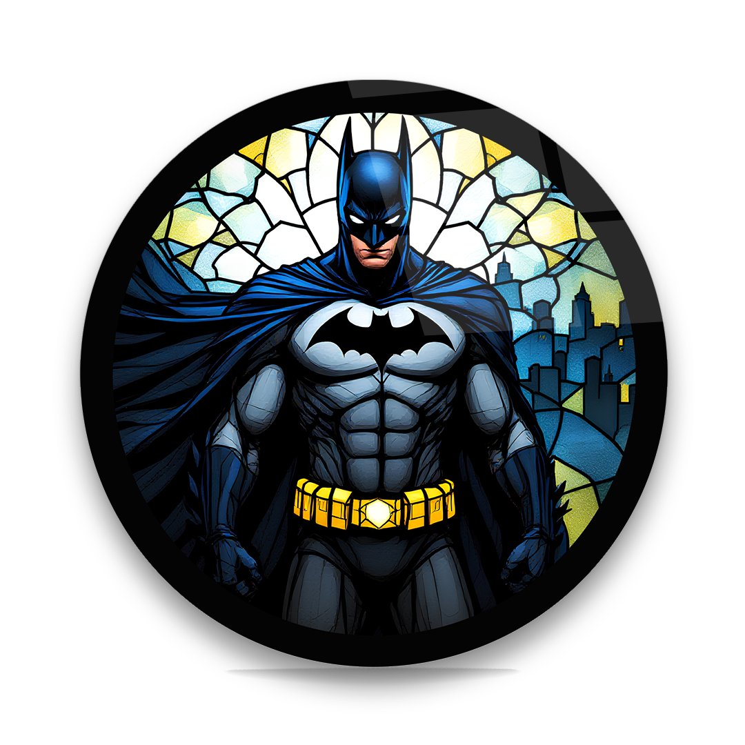 Vitray Batman Yuvarlak Cam Tablo