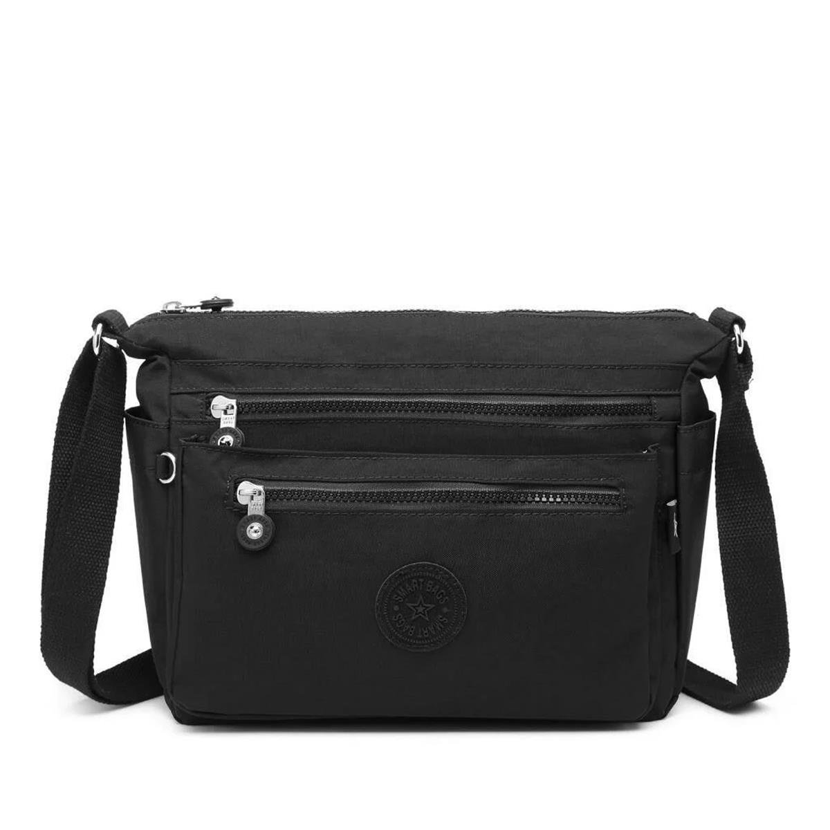 Smart Bags Krinkıl Kumaş Mini Çapraz Çanta BC 1147 - Siyah