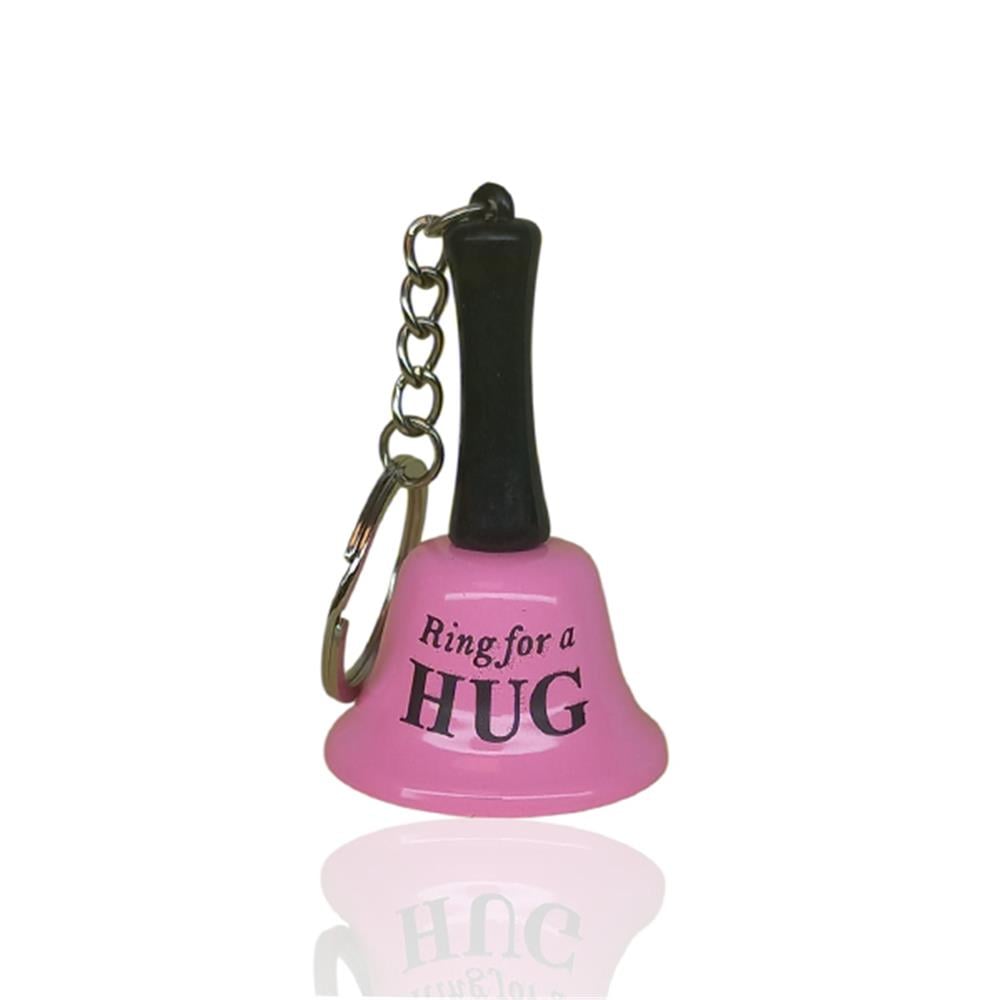 Anahtarlık Resepsiyon  Zil Ring For A Hug Açık Pembe
