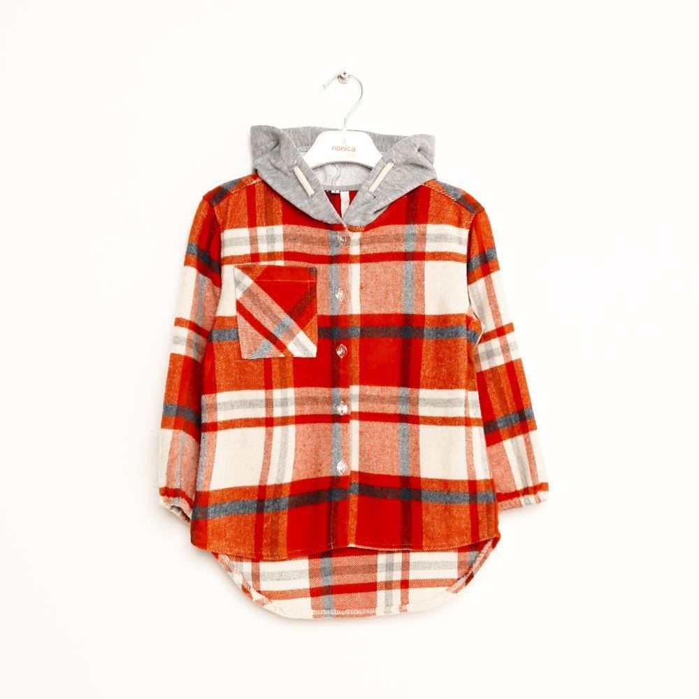 Boys Hooded Long Lumberjack Shirt Ages 1–5 – 423102