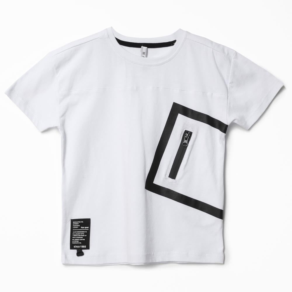 Erkek Çocuk Kare Cep T-Shirt 6-16 Yaş