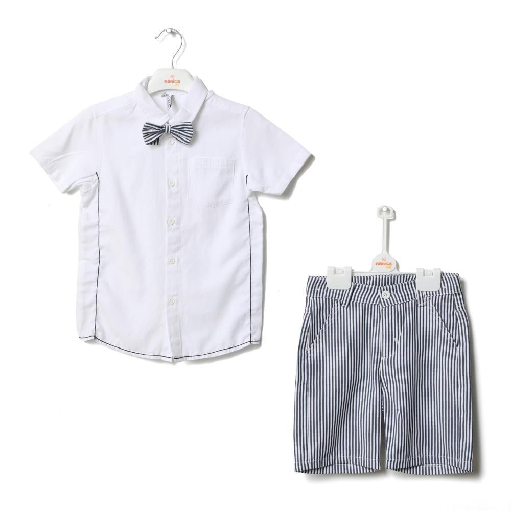 Boys Bow Tie Shirt and Shorts Set Ages 1–3 – 123608