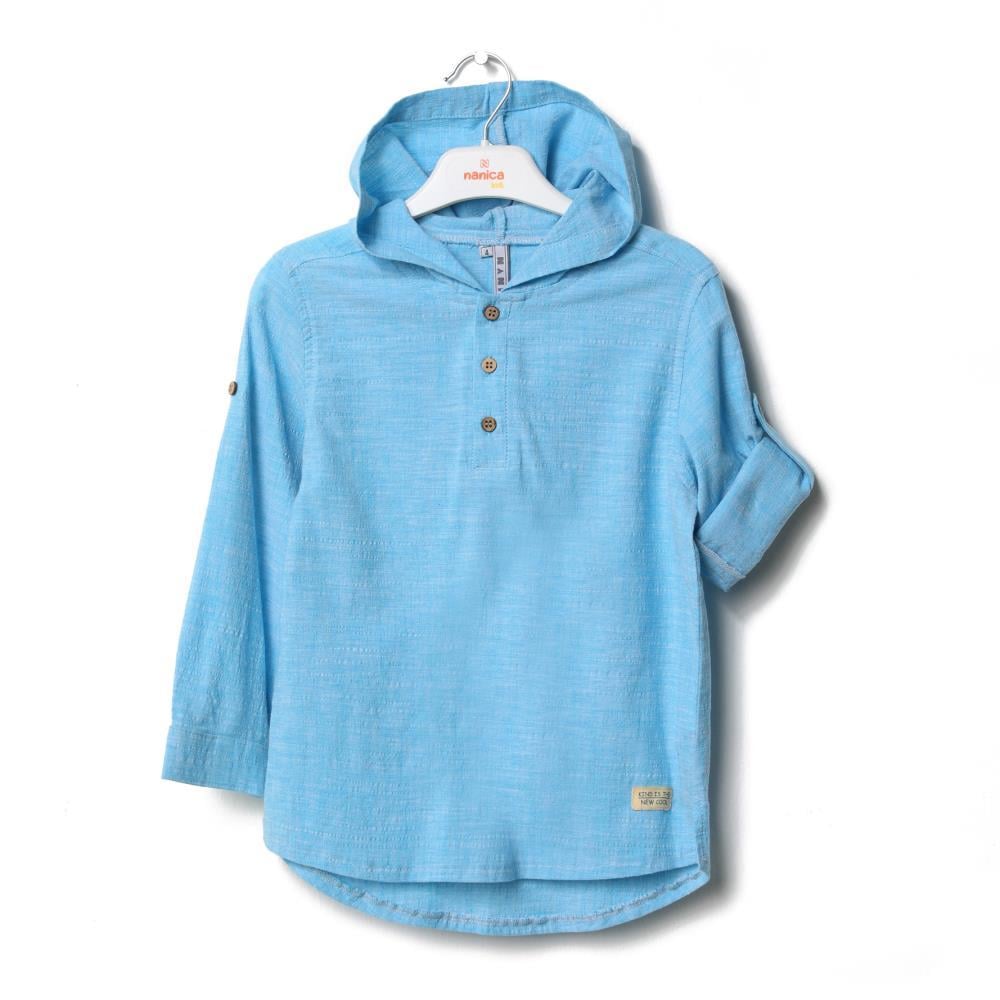 Boys Long Sleeve Hooded Shirt Ages 1–5 – 123109
