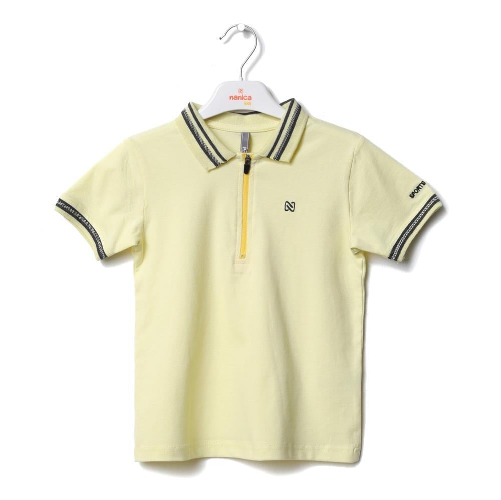Erkek Garson Fermuarlı Polo Yaka Pike T-Shirt 6-16 Yaş - 123305