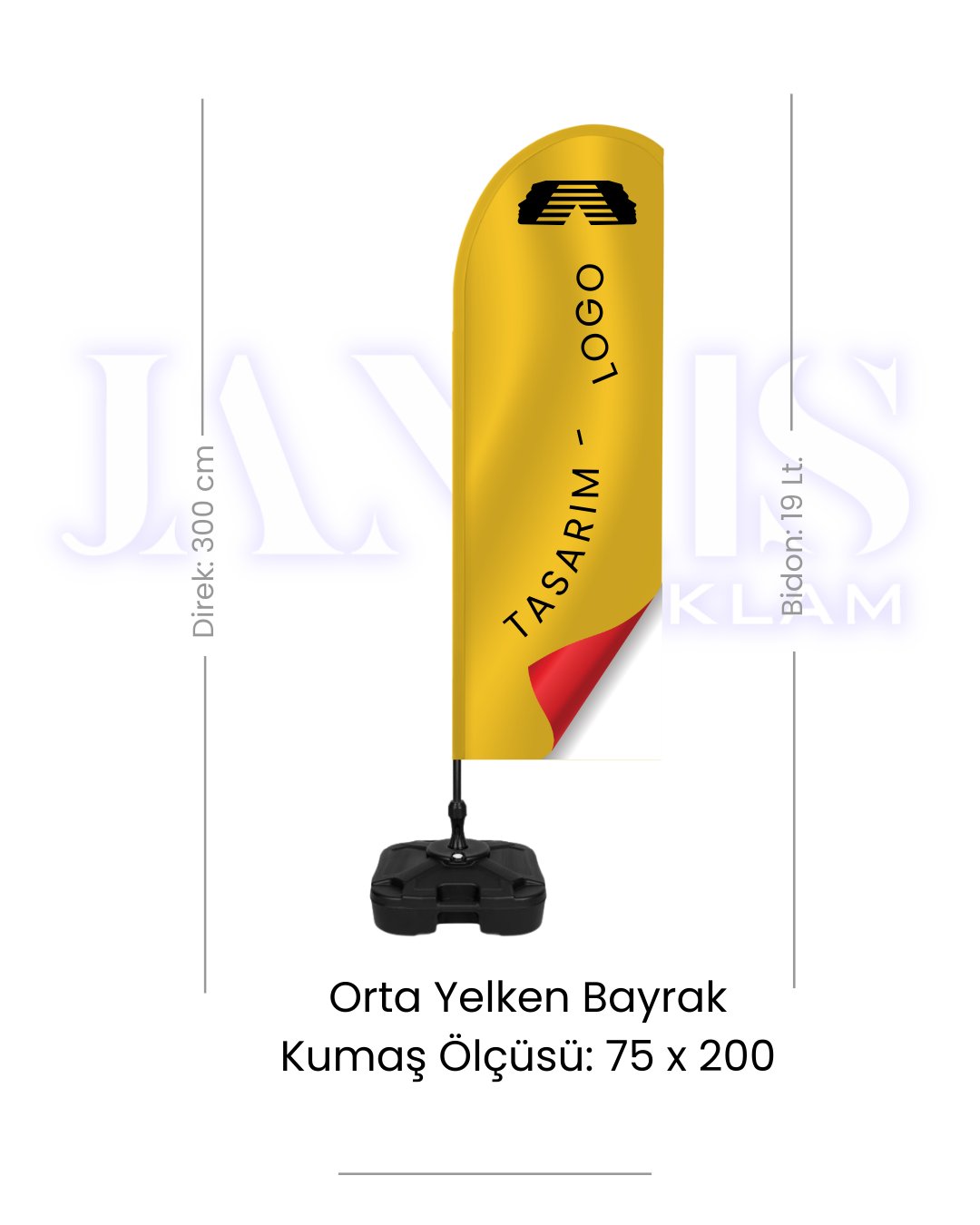 Orta Yelken Bayrak Set - 19 Lt.