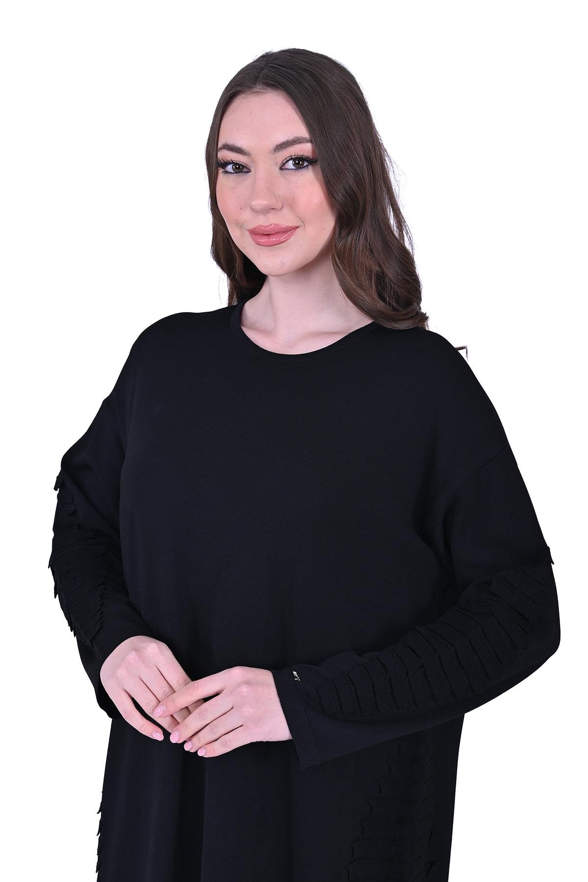 Pramit Triko Elbise SİYAH
